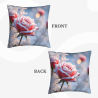 Housse de coussin en peluche à motifs de pétales de rêve - 18x18 pouces | OKOMALL