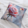 Housse de coussin en peluche à motifs de pétales de rêve - 18x18 pouces | OKOMALL