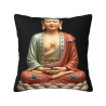 Housse de coussin en peluche de lotus zen - Okomall