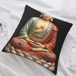 Housse de coussin en peluche de lotus zen - Okomall