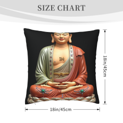 Housse de coussin en peluche de lotus zen - Okomall
