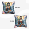 Cuscino in peluche con motivo di fiore di loto e Buddha zen - Okomall