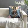 禪意蓮花佛像毛絨抱枕套 - Okomall