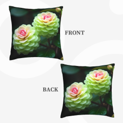 Plüsch-Kissenbezug mit abstraktem Blumenmuster - Okomall