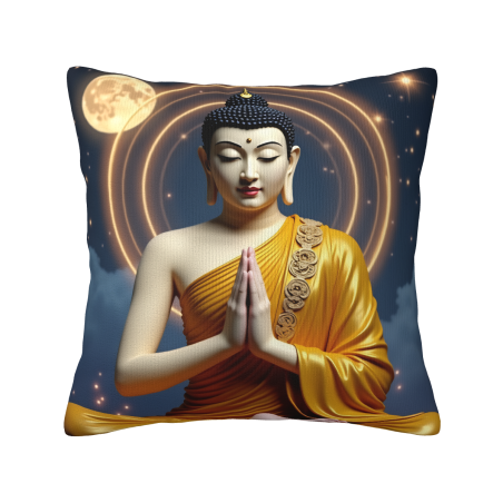 Cuscino in peluche con motivo di luce di Buddha Zen - Okomall