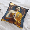 Coussin en peluche avec motif de lumière bouddhiste zen - Okomall