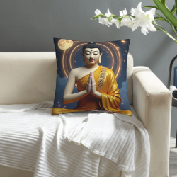 Cuscino in peluche con motivo di luce di Buddha Zen - Okomall