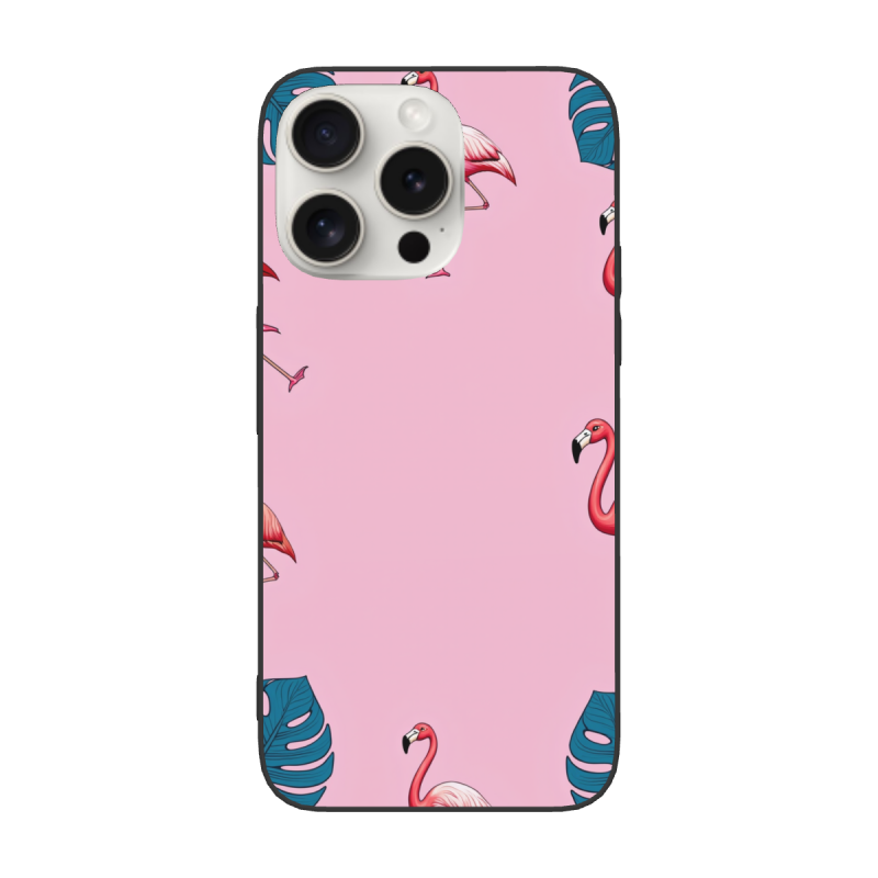 Чехол для iPhone 15/Pro/Max - Рисунок Тропических Цветов и Птиц | okomall