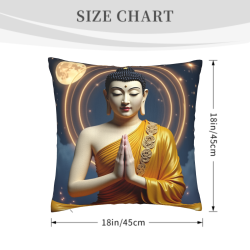 Cuscino in peluche con motivo di luce di Buddha Zen - Okomall