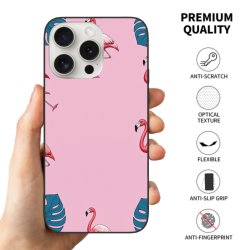 Чехол для iPhone 15/Pro/Max - Рисунок Тропических Цветов и Птиц | okomall