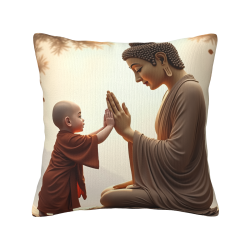 Zen Buddha Plush Pillow Cover - Okomall