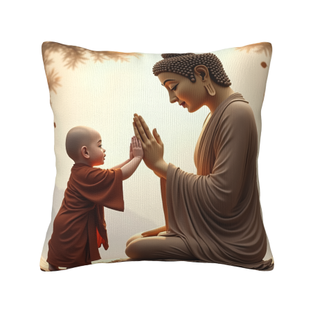 Copri-Cuscino in Peluche con Buddha Zen - Okomall