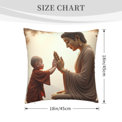 Funda de Almohada de Peluche con Buda Zen - Okomall