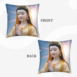 Housse de coussin en peluche Bouddha raffinée - Okomall