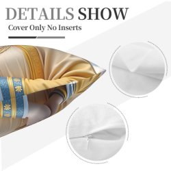 Housse de coussin en peluche Bouddha raffinée - Okomall