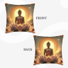Cuscino in peluche con motivo floreale zen - Okomall