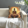 Cuscino in peluche con motivo floreale zen - Okomall