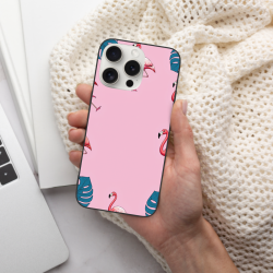 Чехол для iPhone 15/Pro/Max - Рисунок Тропических Цветов и Птиц | okomall
