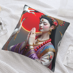 錦繡美人毛絨抱枕套 - Okomall