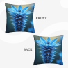 Abstract Blue Feather Texture Plush Pillow Cover - Okomall