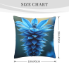 Abstract Blue Feather Texture Plush Pillow Cover - Okomall