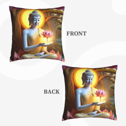 Zen Lotus Flower Plüschkissenbezug - Okomall