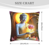 Housse de coussin en peluche avec motif de lotus zen - Okomall