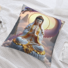 Funda de cojín de felpa con diseño de dragón zen - Okomall