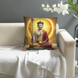 Buddha Shakyamuni Plush Pillow Cover - Okomall