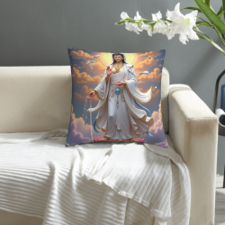 Cuscino in peluche della Bodhisattva Avalokiteshvara - 18x18 pollici | Okomall