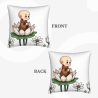 Housse de coussin en peluche avec moine bouddhiste zen - Okomall