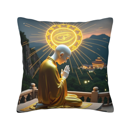 禪意風景毛絨抱枕套 - 18x18英寸 | OKOMALL