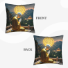 Housse de coussin en peluche avec motif paysage zen - 18x18 pouces | OKOMALL