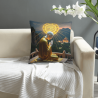 Housse de coussin en peluche avec motif paysage zen - 18x18 pouces | OKOMALL