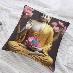 櫻花毛絨抱枕套 - 18x18英寸 | Okomall