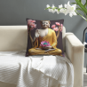 Housse de coussin en peluche à motif de cerisier - 45x45 cm | Okomall