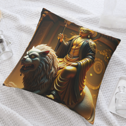 Funda de cojín de peluche con imagen de Buda Zen - Okomall