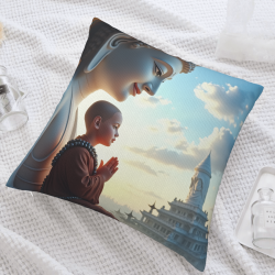 Zen Little Monk Plush Pillow Cover - Okomall