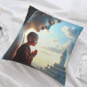 Housse de coussin en peluche avec moine bouddhiste zen - Okomall