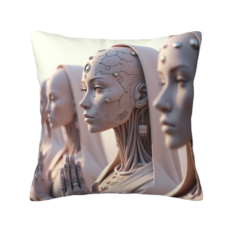 Housse de coussin de jeune fille mécanique futuriste - Okomall
