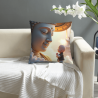 Custodia per cuscino in peluche con motivo di nuvole zen - Okomall