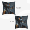 Abstract Face Pattern Plush Pillow Cover - Okomall