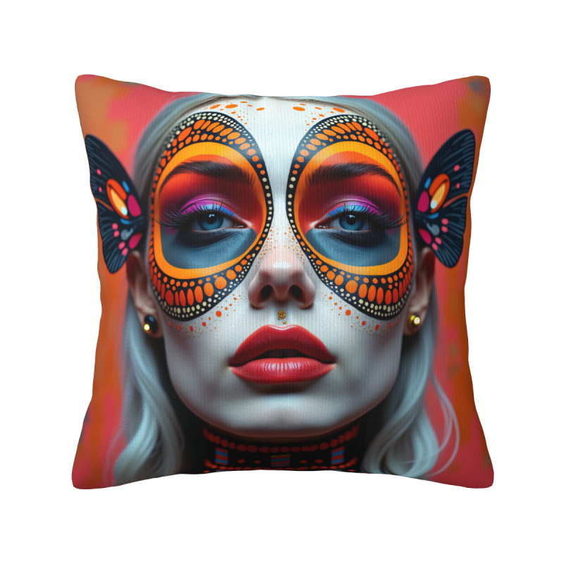 Abstract Face Art Plush Pillow Cover - Okomall