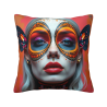 Abstract Face Art Plush Pillow Cover - Okomall