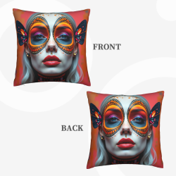 Abstract Face Art Plush Pillow Cover - Okomall