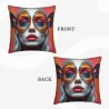Abstract Face Art Plush Pillow Cover - Okomall