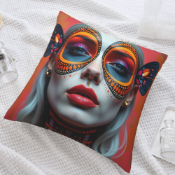 Abstract Face Art Plush Pillow Cover - Okomall