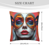 Abstract Face Art Plush Pillow Cover - Okomall