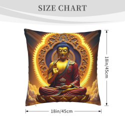Housse de coussin en peluche paysage zen - Okomall