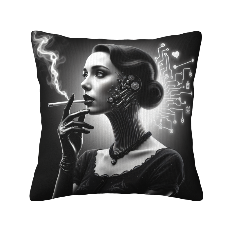 Vintage Vaporwave Double-Sided Plush Pillow Cover - Okomall